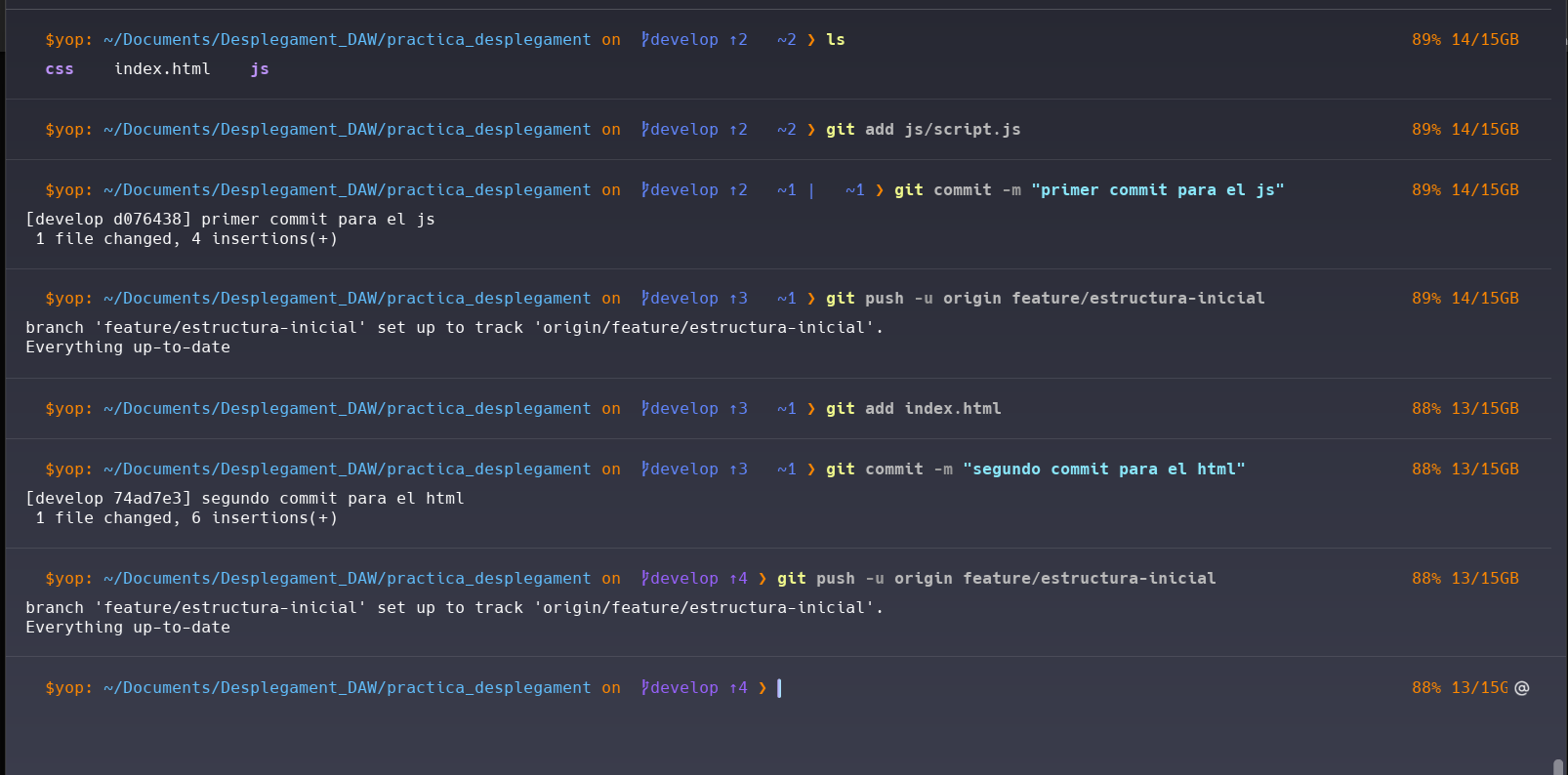 Implementación atributos