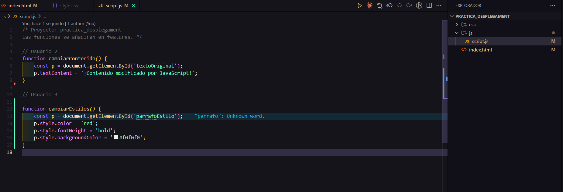 Cambios en JavaScript
