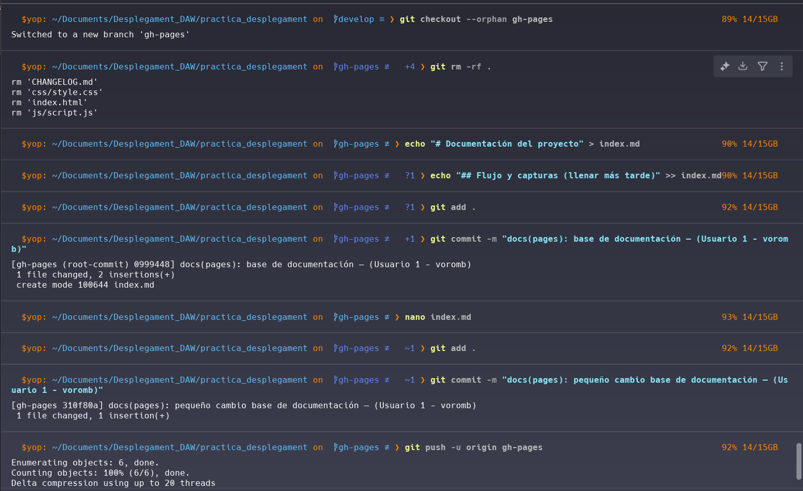 Configuración GitHub Pages