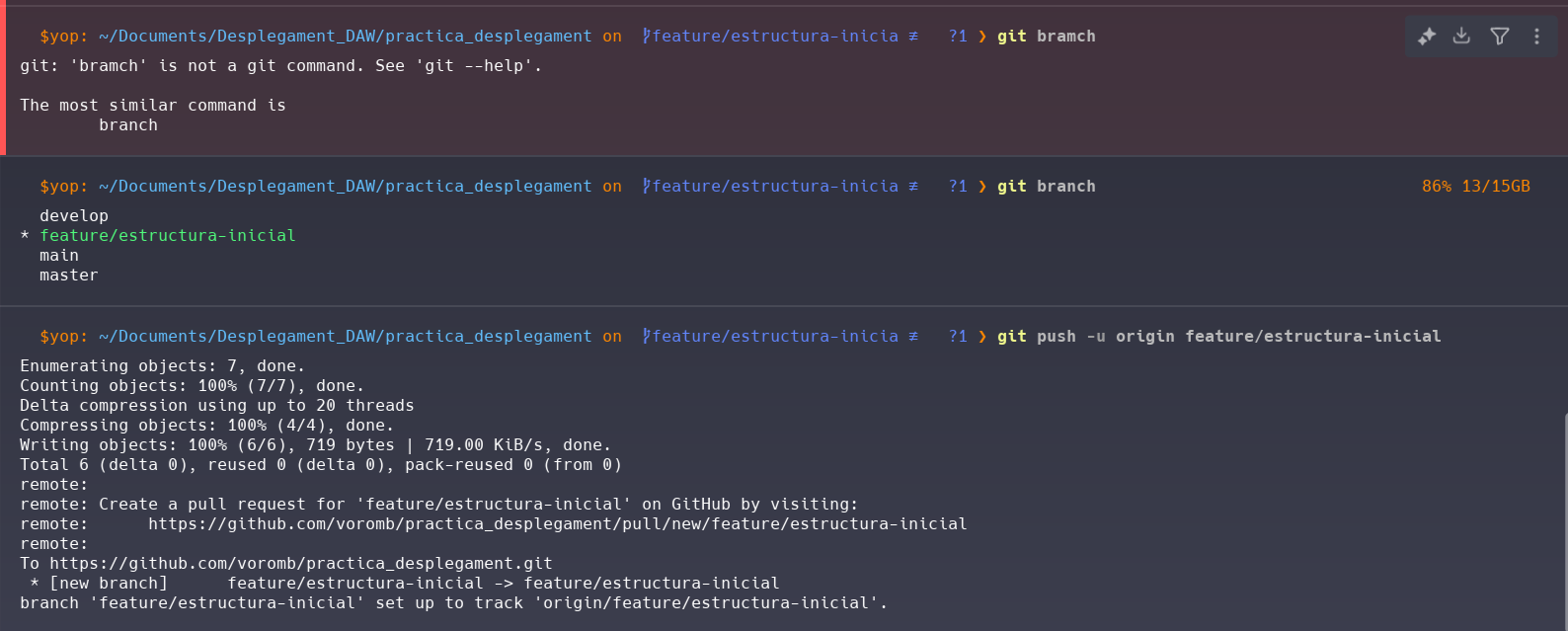 Primer commit estructura